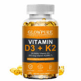 D3 K2 Vitamins Capsule for Bones, Joint, Calcium Absorption, Cardiovascular, Immune System Daily Health Supplement